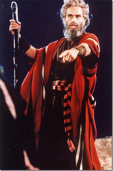heston as moses in the ten commandments