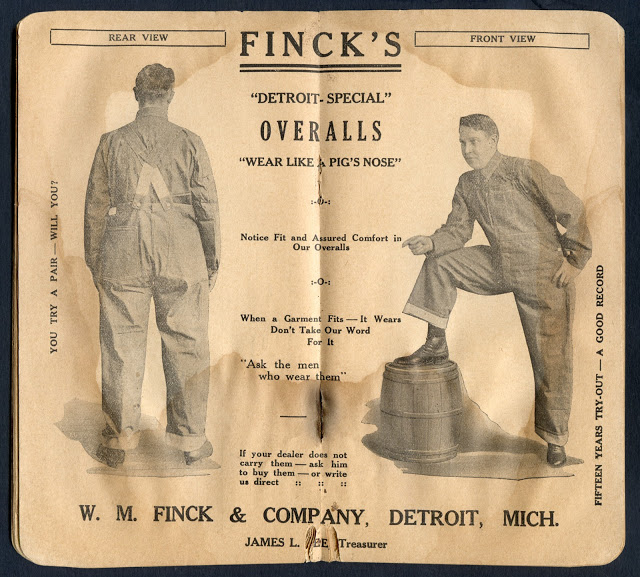 mens fashion workwear advertising - 1930s