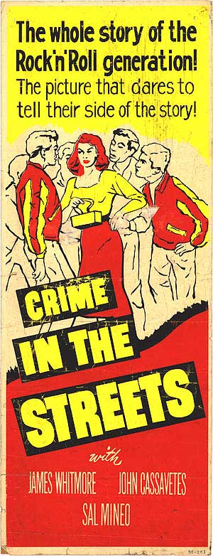 crime in the streets - 1956 vintage poster colour