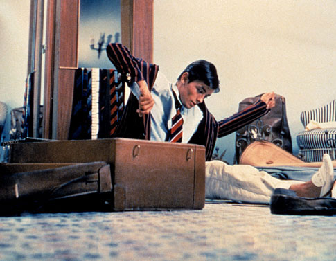 Trying on all these clothes was tiring indeed - alain delon- purple noon 1960