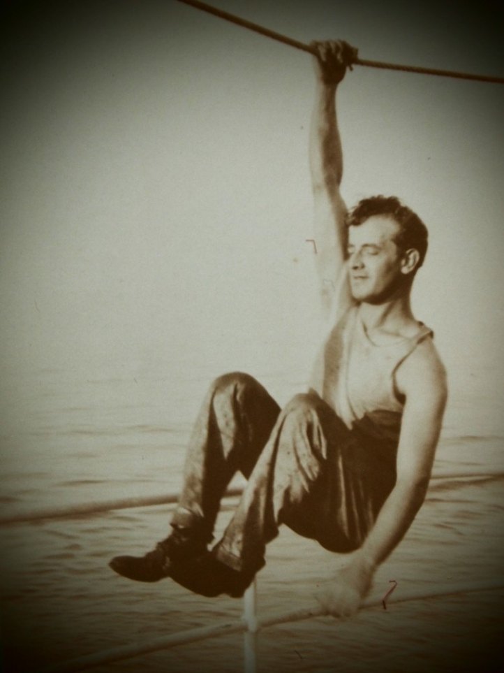 The Eye of Faith Vintage Snapshot- Hanging Out- Vernacular Photography- WWII History