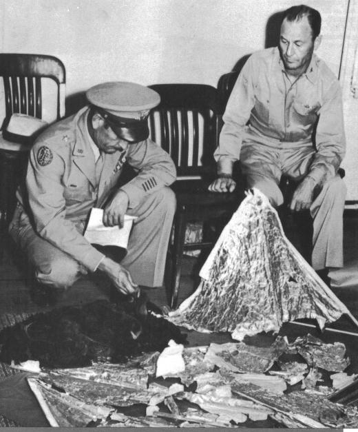 Vintage Photograph of Roswell Debris