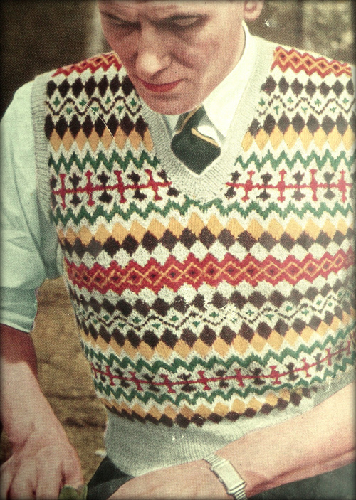 1930s sweater vest -german catalogue photo- the eye of faith menswear