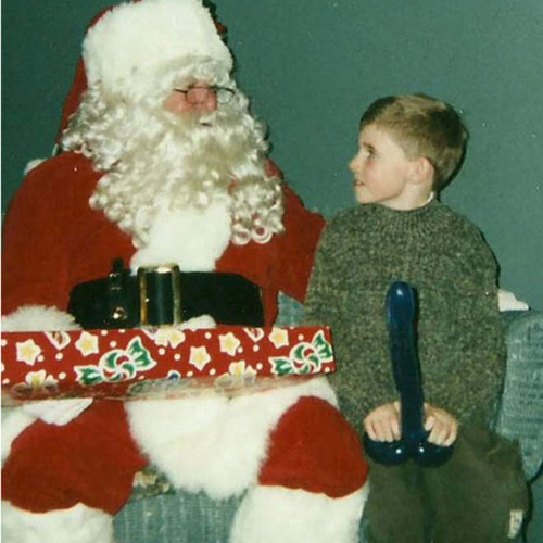 Not Even Going There- Creepy Vintage Santa Photo