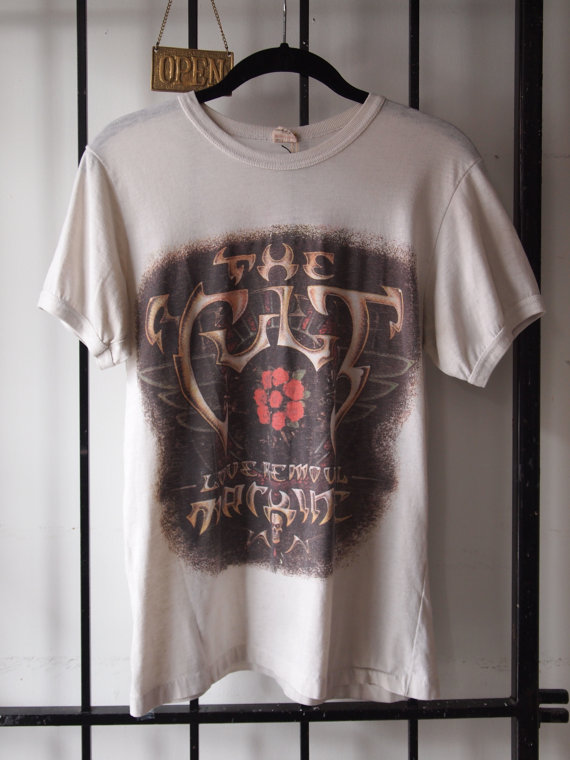 The Eye of Faith Vintage - Rare THE CULT Band 1987 Electric World Tour British Punk Goth Mystic Rock N Roll Canadian Soft Unusual Bad Ass Graphic Concert T-Shirt